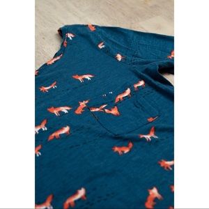 Creature feature tee in teal fox